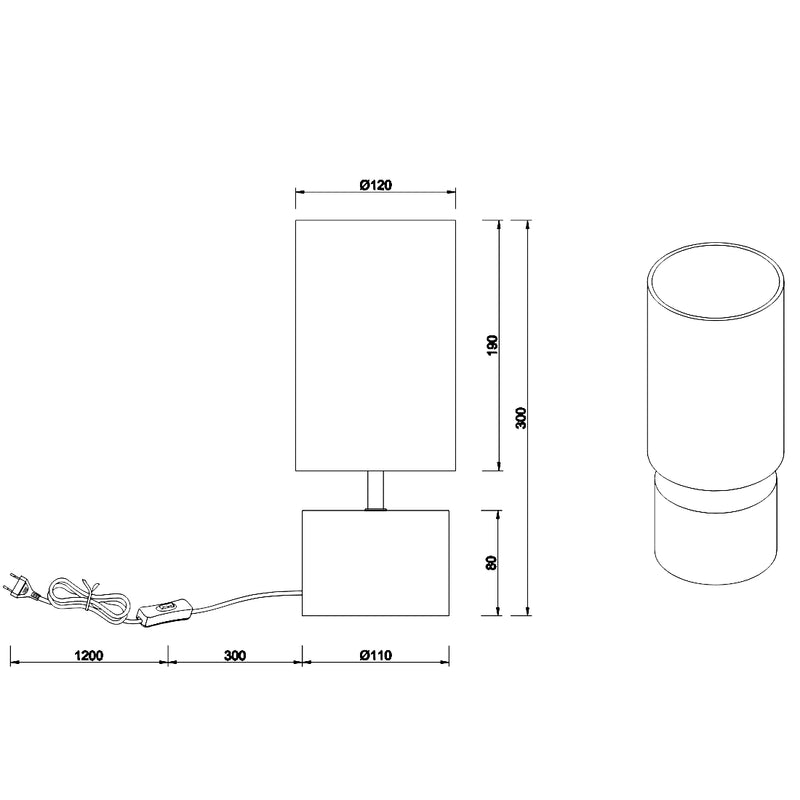 Woody R50171980 | Lampada da Tavolo | Trio Lighting