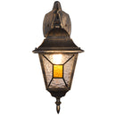 lanterna discendente rustica in alluminio nero oro per giardino