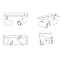 Marley 802400280 | Faretti Moderni | Nero Oro | Trio Lighting