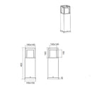 Witham - Lampioncino LED 14,5W, 3 tonalità di luce, IP54, altezza 40 cm