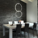 Lampadario sospensione WOFI Click and Match sopra tavolo da pranzo