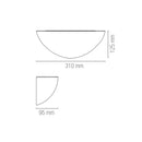 I-MORITZ-L-AP applique in gesso bianco verniciabile