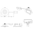 faretti da incasso led tondi diametro 82 mm con foro 68 mm 220V 