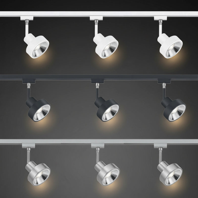 Faretti Led moderni spot orientabili per sistema di illuminazione su binari Duoline
