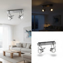 faretti moderni con 2 luci orientabili montaggio a parete o soffitto design moderno