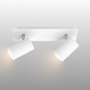 faretto moderno marley 2 luci orientabili in metallo bianco gu10