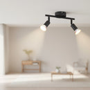 Faretti orientabili nero opaco per luce mirata con lampadine GU10 LED personalizzabili in base all’effetto desiderato