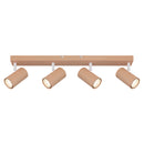 Faretto a 4 luci Robby rosa con attacco GU10 e montaggio versatile a parete o soffitto