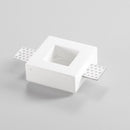 Faretto da incasso quadrato in gesso verniciabile per soffitti moderni con effetto pulito e integrato