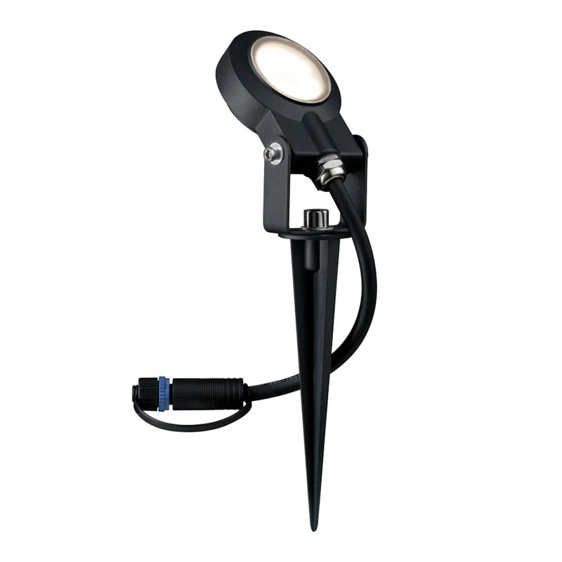 faretto da giardino Sting Plug and Shine IP67 6,4W 3000K antracite con picchetto orientabile