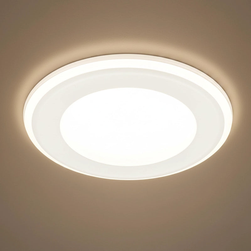 Faretto da incasso Aura bianco Ø14,8 cm con ghiera tonda per cartongesso e controsoffitti interni