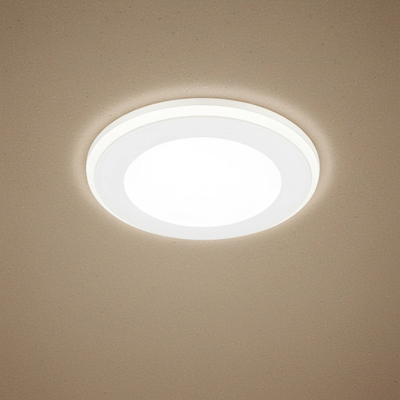 Faretto da Incasso Aura Bianco Ø8 cm 220V 5W 3000K Doppio LED e Tripla Accensione per Cartongesso