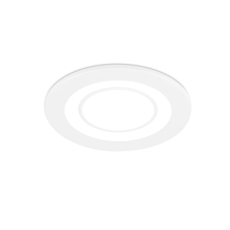 Faretto da incasso Core bianco Ø8,2 cm con doppio LED integrato per cartongesso e soffitti chiari