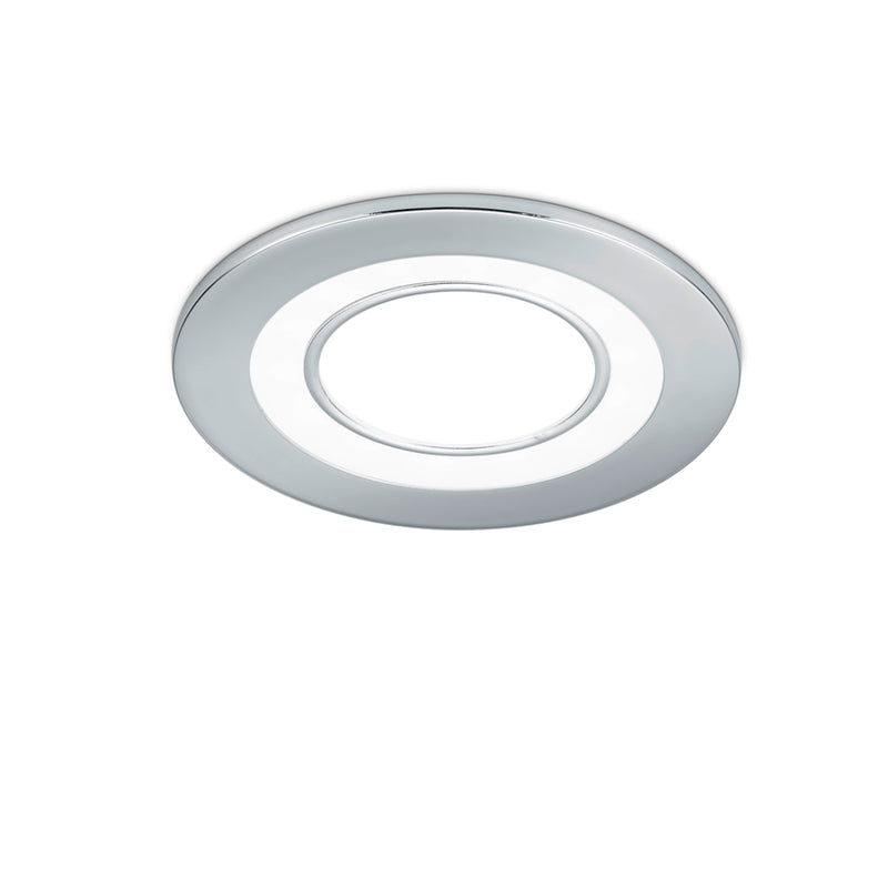 Faretto da incasso Core cromo Ø8,2 cm con doppio LED integrato per cartongesso e controsoffitti