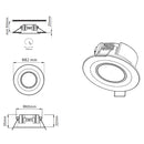 Faretti da incasso Core LED 5W diametro 82 mm foro 68 mm