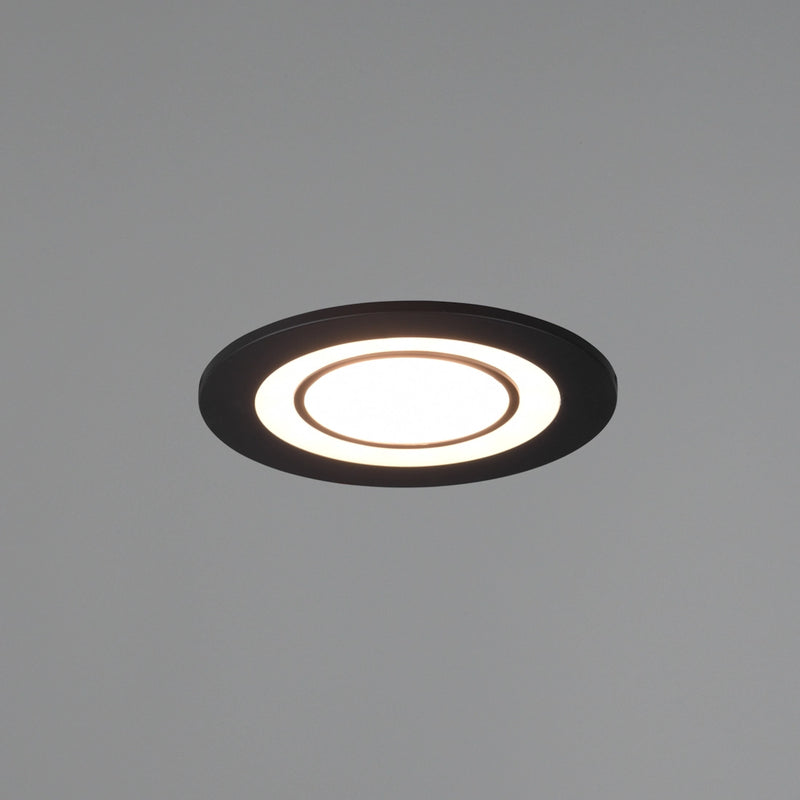 Faretto da incasso Core nero opaco Ø8,2 cm con doppio LED integrato per cartongesso e controsoffitti