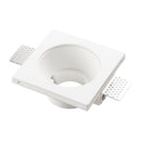 Faretto da incasso quadrato in gesso verniciabile 12x12 cm con portalampada GU10 incluso
