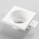 Faretto da incasso in gesso quadrato 12x12 cm con foro 12,5x12,5 cm e lampadina GU10 non inclusa
