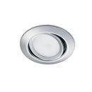 Faretto da incasso LED 5W luce calda 3000K orientabile IP20 da interno in metallo cromato lucido
