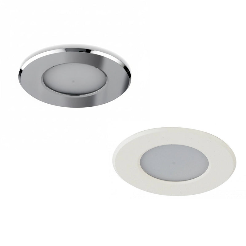 Faretti da incasso LED 5W luce naturale 4000K e funzione luce colorata RGB alimentazione 12V IP65 per bagno ed esterni