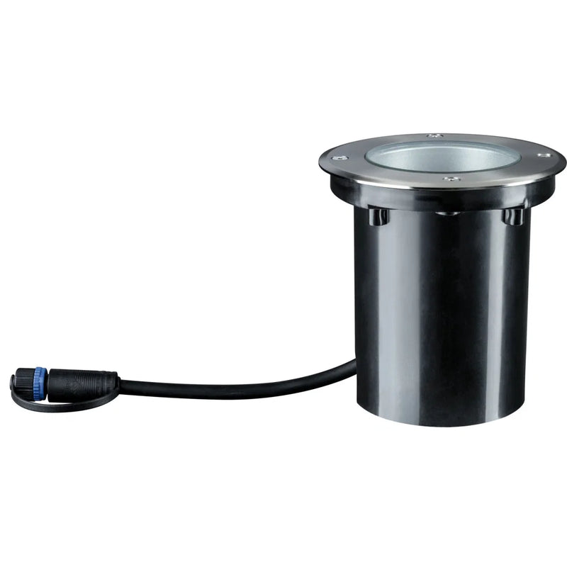 faretto da incasso a pavimento Plug and Shine IP67 6W 3000K orientabile argento per esterno
