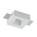 Faretto da incasso quadrato a scomparsa in gesso verniciabile 7x7 cm con portalampada GU10 incluso