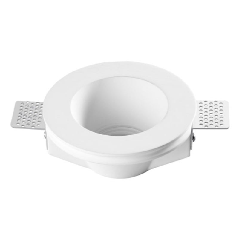 Faretto da incasso tondo a scomparsa in gesso verniciabile Ø13 cm con portalampada GU10 incluso