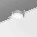 Faretto tondo da incasso a scomparsa in gesso bianco per cartongesso con struttura rasabile e verniciabile