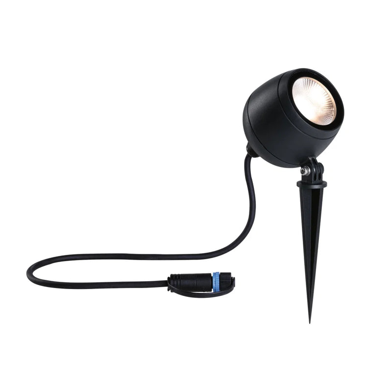 faretto da giardino Kikolo Plug and Shine IP65 7,2W 3000K antracite orientabile per esterno