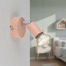 Faretto Matrix da parete per camera corridoio e piccoli spazi con finitura rosa pesca satinato elegante
