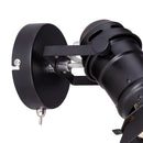 faretto cinematografico in metallo nero per interni moderni