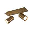 spot doppio regolabile da parete o soffitto con 2 attacchi gu10 non inclusi