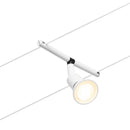 tesata con faretti bianchi dal design tecnico ed essenziale