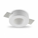 Faretto da incasso tondo a scomparsa in gesso verniciabile Ø7 cm con portalampada GU10 incluso