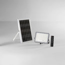 faro LED solare da giardino 100W 1200 lumen IP65 grigio argento con telecomando incluso