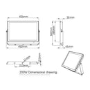 Faro LED Philips 200W IP65 per illuminare grandi piazzali parcheggi cortili estesi e aree esterne professionali