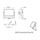 Proiettore LED Philips ProjectLine 50W IP65 3000K 4000K o 6500K Nero