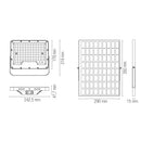faro LED solare 1800 lumen con pannello per illuminare aree esterne senza impianto elettrico