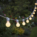 ghirlanda luminosa da esterno bianca 10 m con 10 portalampade e27