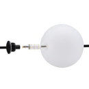 ghirlanda da esterno nera in plastica inossidabile con palline tonde LED diametro 100 mm