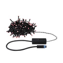 ghirlanda luminosa Yuna nera in plastica con LED integrato e lunghezza totale 12,4 metri per outdoor
