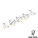 tesata con faretti orientabili per illuminazione mirata su parete o soffitto ideale per valorizzare oggetti e dettagli in ambienti interni