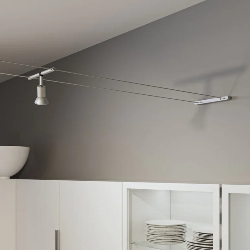 set di montaggio sistema a cavi con tensionatore 2 pezzi nero bianco grigio