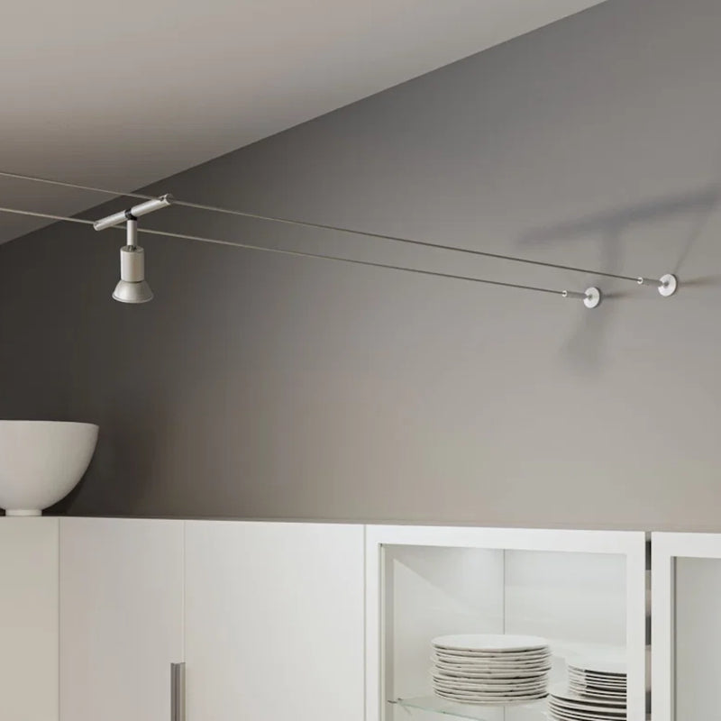 set collegamento a parete basic sistema a cavi 12v nero bianco grigio