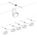 sistema a cavi cup set base 5 faretti bianco opaco cromo gu5 3