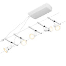 sistema su cavo con 10 metri di cavo trasformatore e 5 faretti bianchi Paulmann Salt Basic