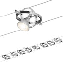 tesata a cavi cardan set 8 faretti orientabili cromo opaco cromo 12v dimmerabile