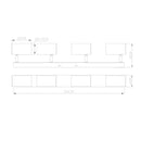 Dimensioni lampada 4 faretti rosa Robby Globo Lighting
