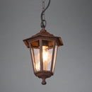 Lampada a sospensione da esterno lanterna esagonale ruggine IP44 E27 Pienza 305660124