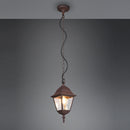 Lampada a sospensione da esterno finitura corten antichizzata stile rustico Livenza by Trio Lighting